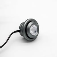 LEDlife SPOT29 mbelspot indbygning, RA90, brstet stl, 1W, 12V DC, 2 cm hul, 2,9 cm ml