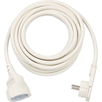 Short Extension Cable With Angled Flat Plug 5m white