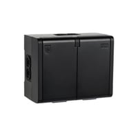 Stikkontakt Udendrs Pbygget 16a 2 X Schuko Sort Ip44