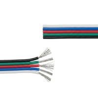 10 meter RGBW kabel - 5x0,35 mm, 12V-24V, til LED strip