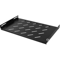 Fixed shelf, 1U, 275mm deep, max 60kg, black