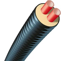 Brugg 'CALPEX DUO' - Prisoleret PEX-rr til fjernvarme, 2 stk. 25 x 2,3 mm, 113 mm udv. diameter, 10 meter