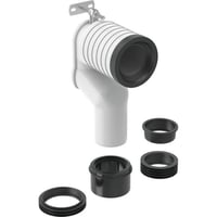GEBERIT P-tilslutningsbjning, hvid, til gulvtoilet