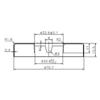 roset lav, 32 mm, forkromet, messing