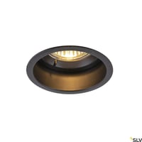 HORN GU10, loftlampe til indbygning, 76 mm diameter, sort - 25W, blower door-testet
