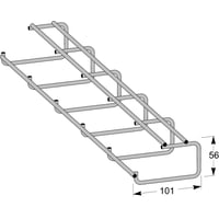 Gitterbakke 100 mm for loft (L=2,5M)