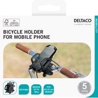 Smartphone-holder til cykler, drejelig, sort