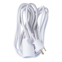 Forlngerledning M/J, 5 meter ledning, hvid