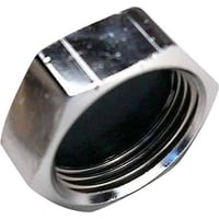 Forkromet messing slutmuffe m. pakning, "