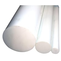 Plast rundstang, 10 mm, POM-C, natur – 1 meter