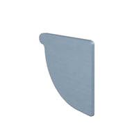 Rheinzink endebund, 333 mm, 1/4-rund, prePatina blaugrau, hjre