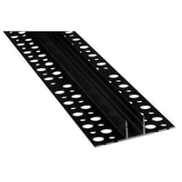Aluprofil til LED-bnd i klinker/fliser, 13x13 mm, 2 meter, sort-skinne, inkl. sort cover