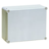 Monteringskasse 240x190x90 mm gr? med h?ngslet l?g