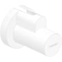 Hansgrohe dækkappe til stopventil i mat hvid, viser et stilrent og funktionelt design.