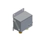 KPS 39 pressostat fra Danfoss, vist i en 3D-rendering med et robust gråt metalhus og monteringsbeslag.