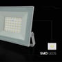 Udsnit af V-TAC LED-projektøren med rækker af LED-dioder og en grafik, der fremhæver en enkelt diode.