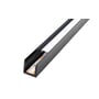 SG Armaturen StripLine 1,8m sort profil med indbygget LED-strip og opal afskærmning på hvid baggrund.