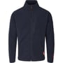 Kansas Evolve Fleece Jakke 132411 i marineblå, vist forfra med lynlås, brystlomme og forlommer.