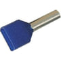 Elpress – Isoleret TWIN terminalrør, 2 x 0,75 mm² / 8,0 mm, blå (farvekode TE) - 500 stk