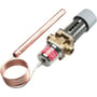 Danfoss AVTA 15 termostatisk ventil med messinghus, 1/2" gevind og et 2 meter kapillarrør til temperaturregulering.