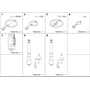 Diagram over reservedele til Danfoss REG 10 vedligeholdelsessæt, der viser kegle A og B, nylon- og aluminiumsringe samt en ventilkomponent.