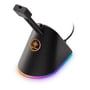 Deltaco Gaming mouse bungee i sort plastik med justerbar arm og RGB-lys langs basen.
