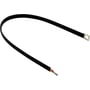 Cubic Mini-flex FB10608 sort kabel med isolering, vist med en kobber ende og firkantet terminal på hvid baggrund.