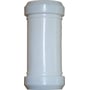 Ostendorf HTP dobbeltmuffe i hvid plast med 50mm dimension til spildevandsinstallationer.