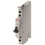 ABB Smissline hjælpekontakt med 1NO+1NC konfiguration, 9 mm bred, monteres på venstre side af S400 afbrydere.