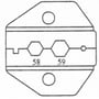 Stregtegning af Nelco HD-RAM coaxial pressebakke med åbninger og markeringerne 58 og 59.