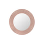 Laufen Kartell spejl med LED, Ø78 cm, pudder rosa