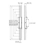 Teknisk tegning af Vogels PFS 3306 interface display strips, der viser alle mål og justeringsmuligheder for 630mm bredde.
