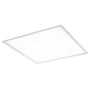 SG Armaturen SENSE Panel 595x595 mm med hvid ramme og oplyst front, ideel til loftmontering.