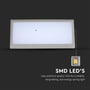 V-TAC LED-landskabsbelysning på 12 W set forfra med en markering af LED-chip på den store lysflade.