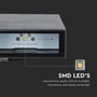 Detalje af LED-panelet i V-TAC udendørsvæglampen med grafik, der fremhæver lampens SMD-LED.