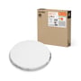 Ledvance LED-modul til Surface Bulkhead Outdoor 8W i hvid polycarbonat, vist sammen med den brune papemballage.