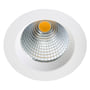 SG Armaturen Jupiter Pro LED downlight i hvid med reflekterende sølvfarvet skærm og synlig LED.