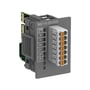ABB TA5110-2DI2DOT digital I/O option board med 2 DI 24VDC og 2 DO 24VDC 0.5A, vist med fjederklemmer.