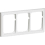 LK FUGA – Softline 63 vandret tripel ramme, 3x1½ modul, hvid