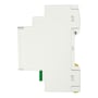 Den modsatte side af Schneider Electric SpaceLogic KNX DALI broadcast master med glat, hvidt kabinet.