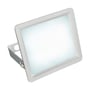 SpectrumLED hvid 10 W LED-projektør set skråt forfra med den lyse glasfront og justerbare bøjle.