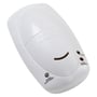 Esnonordic kuliltealarmen set fra fronten, med indikatorer for 'POWER TEST/RESET' og 'FAULT ALARM/WARNING'.