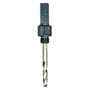 Viking M44 hulsavholder til 14-30 mm hulsave set lodret med centerbor og 11 mm sekskantskaft.