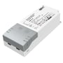 Hvid ACTEC Dimming LED Driver DIM12-25 Constant Voltage, 70W 12V, med bagkantsdæmpning og tydeligt mærkede tilslutninger.