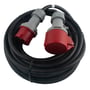 VAERK 20 meter CEE 5P forlængerkabel, 16A IP44, 5G2,5 H07RN-F kabel med fasevender og CEE stikprop og forlængerled.