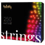 Twinkly Strings smart LED lyskæde, 250 Color (RGB) lys, 20 meter, sort ledning, Bluetooth/WiFi