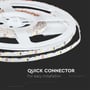 V-TAC LED strip med 'Quick Connector' tekst, der fremhæver let installation og fleksibel anvendelse af strippen.