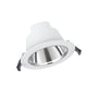 Ledvance Downlight Comfort 205 hvid indbygningsspot med justerbar lysfarve, 20W og 228 mm diameter på hvid baggrund.