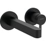 Hansgrohe Finoris 1-grebs håndvaskarmatur i mat sort messing til 2-huls vægmontering med 168 mm fremspring og rund roset.