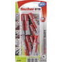 Fischer DUOPOWER tokomponentdybler 10 x 50 mm, pakke med 8 stk. med forskellige belastningsangivelser på emballagen.